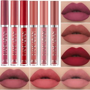 BestLand 6Pcs Matte Liquid Lipstick Makeup Set, Matte liquid Long-Lasting Wear Non-Stick Cup Not Fade Waterproof Lip Gloss (Set C)