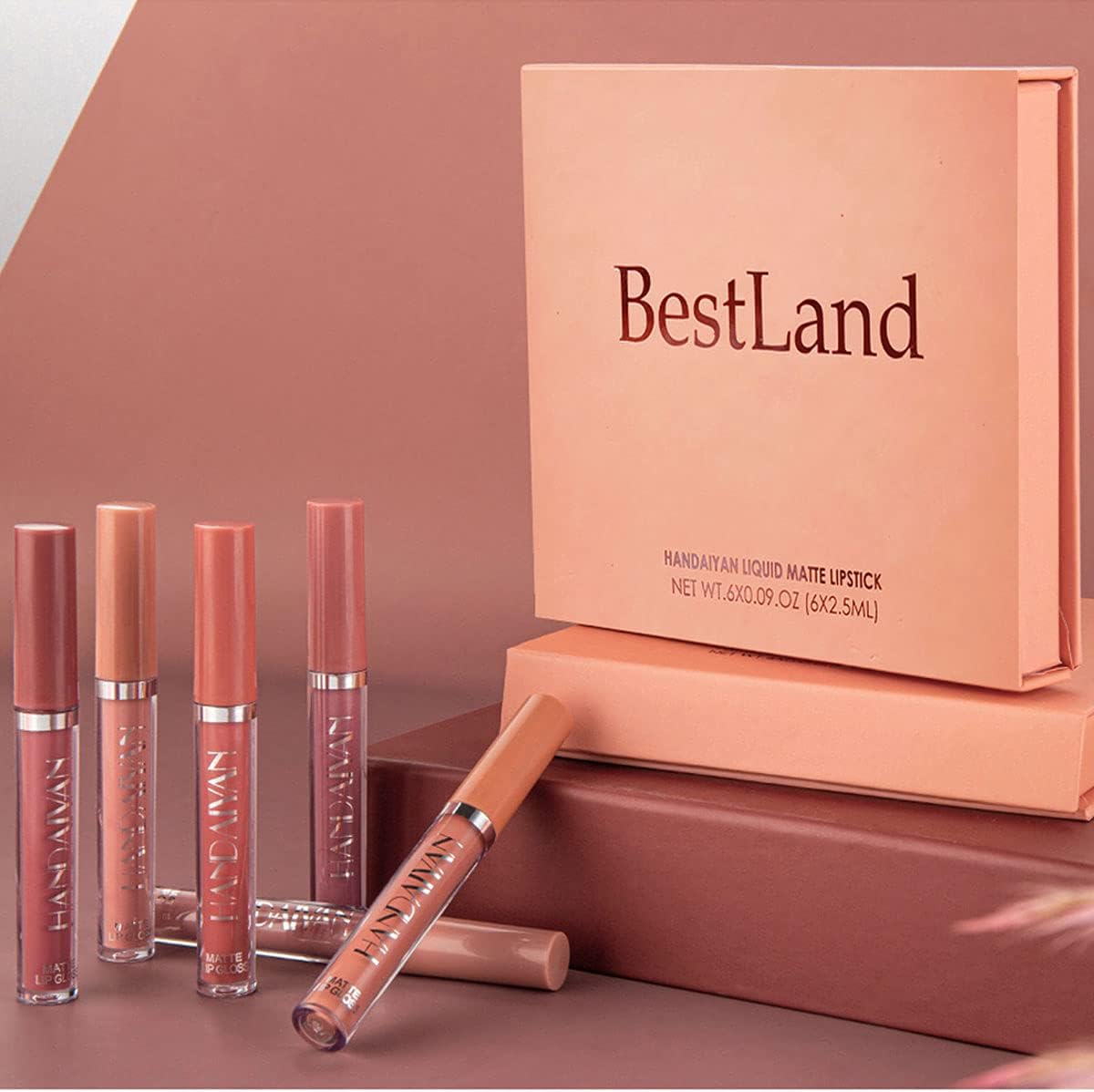 BestLand 6Pcs Matte Liquid Lipstick Makeup Set, Matte liquid Long-Lasting Wear Non-Stick Cup Not Fade Waterproof Lip Gloss (Set C) - Image 3