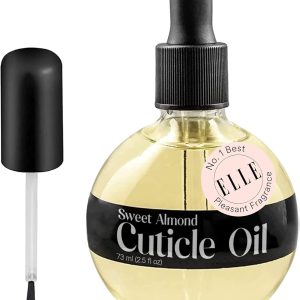 C CARE Sweet Almond Cuticle Oil For Nails - Repairs Cuticles Overnight - Moisturizes and Strengthens Nails and Cuticles - Dropper & Brush included - 2.5oz