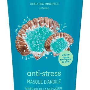 Freeman Dead Sea Minerals Anti-Stress Clay Facial Mask, Hydrating & Clarifying, Clears Pores, Face Mask With Lavender & Bergamot For Radiant Skin, For All Skin Types, 6 fl. oz./175 mL Tube, 1 Count