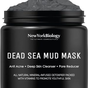 New York Biology Dead Sea Mud Mask for Face and Body - Spa Quality Pore Reducer for Acne, Blackheads & Oily Skin, Natural Skincare for Women, Men - Tightens Skin for A Healthier Complexion - 8.8 oz